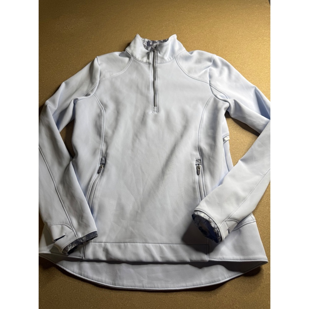 Zero Restriction Womens‎ Light Blue Quarter Zip Pullover Active Top Size Small - Picture 2 of 9